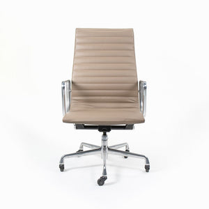 2010s Eames Aluminum Group Executive Chair by Charles and Ray Eames for Herman Miller in Beige Leather
