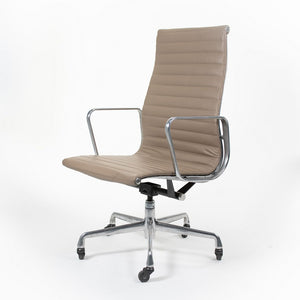 2010s Eames Aluminum Group Executive Chair by Charles and Ray Eames for Herman Miller in Beige Leather