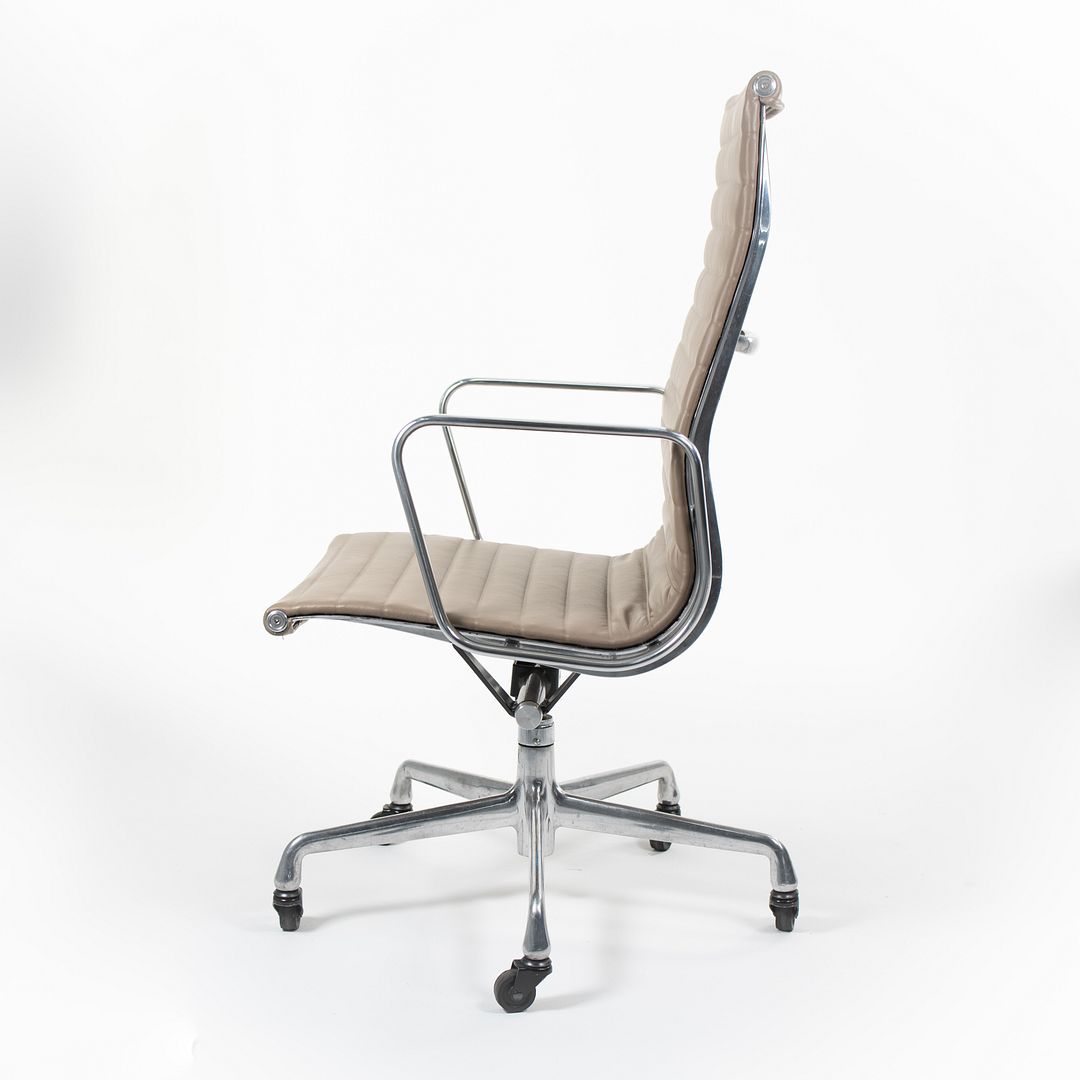 2010s Eames Aluminum Group Executive Chair by Charles and Ray Eames for Herman Miller in Beige Leather