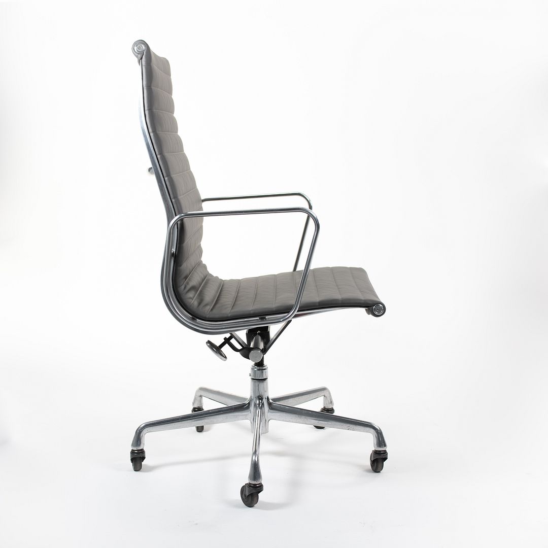 SOLD 2010s Eames Aluminum Group Executive Chair by Charles and Ray Eames for Herman Miller in Gray Leather