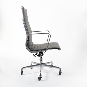 SOLD 2010s Eames Aluminum Group Executive Chair by Charles and Ray Eames for Herman Miller in Gray Leather