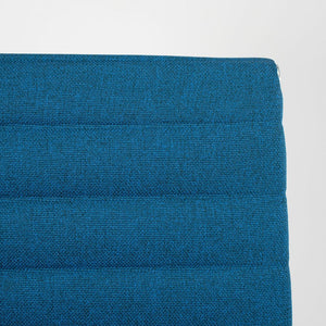 SOLD 2010s Eames Aluminum Group Management Chair by Charles and Ray Eames for Herman Miller in Blue Fabric