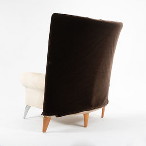 1990s Pair of Royalton Arm Chairs by Philippe Starck for Driade with Fabric Upholstery