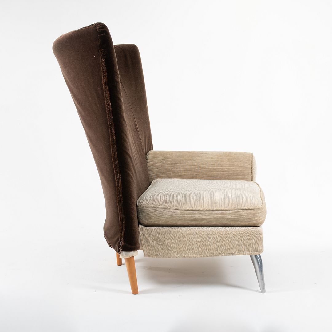 1990s Pair of Royalton Arm Chairs by Philippe Starck for Driade with Fabric Upholstery