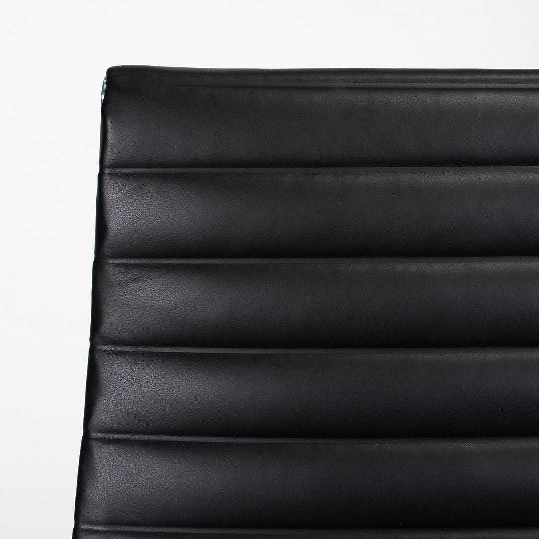SOLD 2010s Aluminum Group Executive Chair by Charles and Ray Eames for Herman Miller in Black Leather
