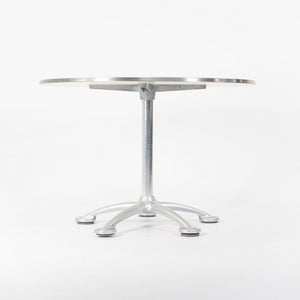 SOLD 2000s Pensi Outdoor Table by Jorge Pensi for Knoll in Aluminum with Stainless Steel Disk Top