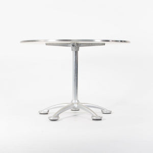 2000s Pensi Outdoor Table by Jorge Pensi for Knoll in Aluminum with Stainless Steel Disk Top