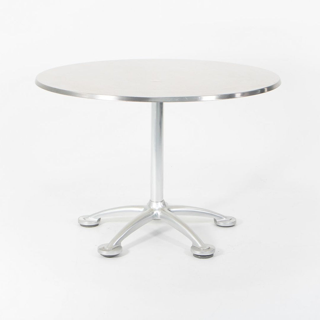 2000s Pensi Outdoor Table by Jorge Pensi for Knoll in Aluminum with Stainless Steel Disk Top