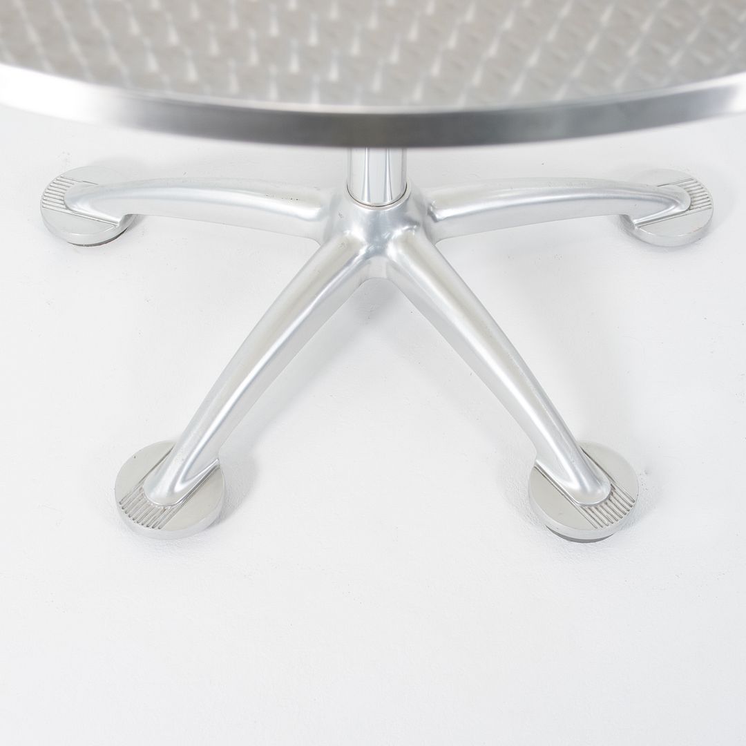 SOLD 2000s Pensi Outdoor Table by Jorge Pensi for Knoll in Aluminum with Stainless Steel Disk Top
