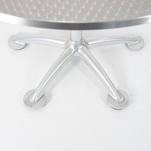 SOLD 2000s Pensi Outdoor Table by Jorge Pensi for Knoll in Aluminum with Stainless Steel Disk Top