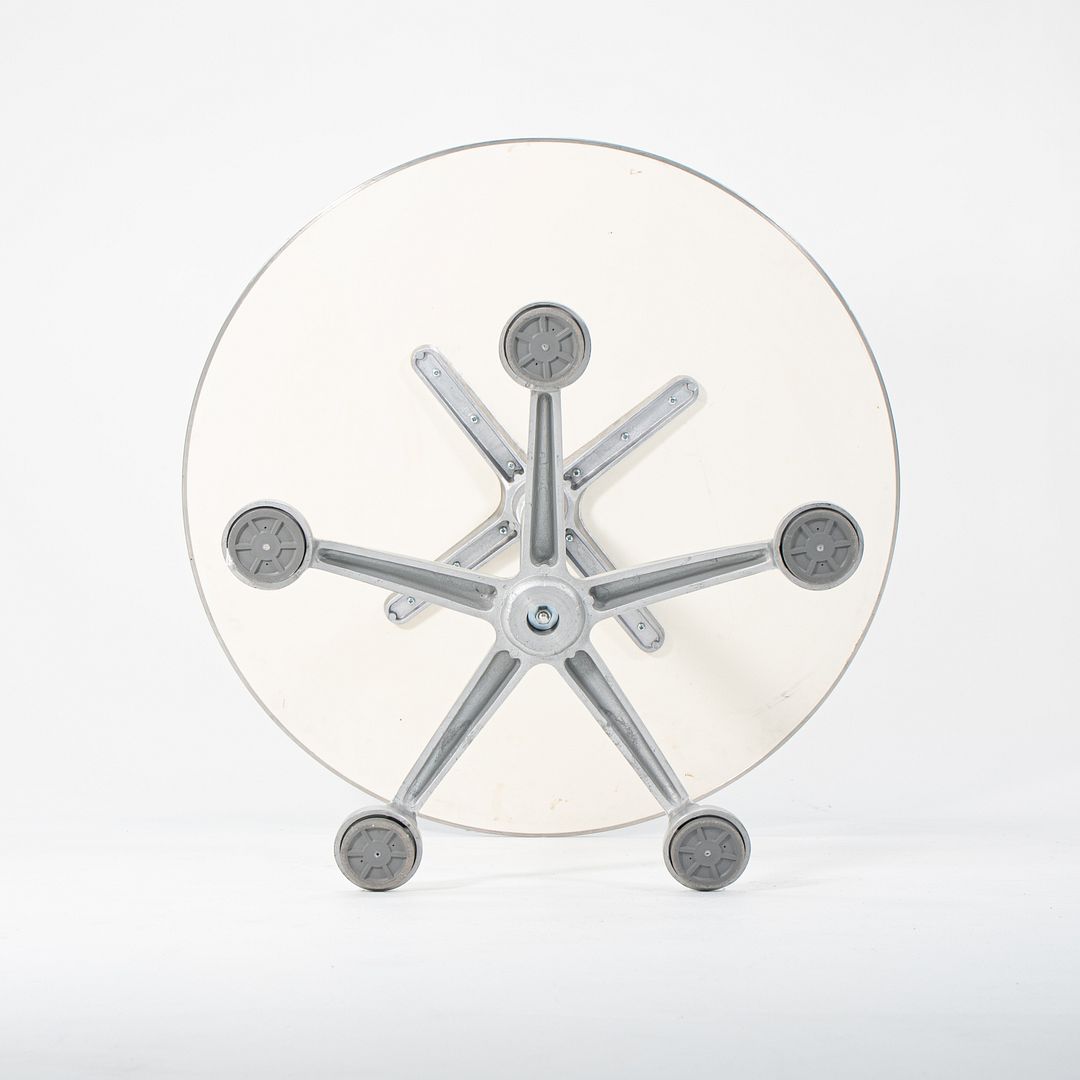 SOLD 2000s Pensi Outdoor Table by Jorge Pensi for Knoll in Aluminum with Stainless Steel Disk Top