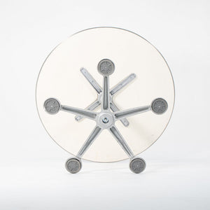 SOLD 2000s Pensi Outdoor Table by Jorge Pensi for Knoll in Aluminum with Stainless Steel Disk Top