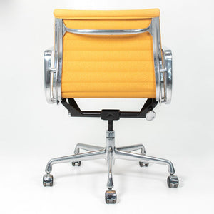2015 Eames Aluminum Group Management Chair by Charles and Ray Eames for Herman Miller in Yellow Coil Fabric