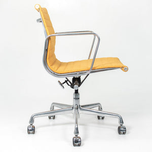 2015 Eames Aluminum Group Management Chair by Charles and Ray Eames for Herman Miller in Yellow Coil Fabric