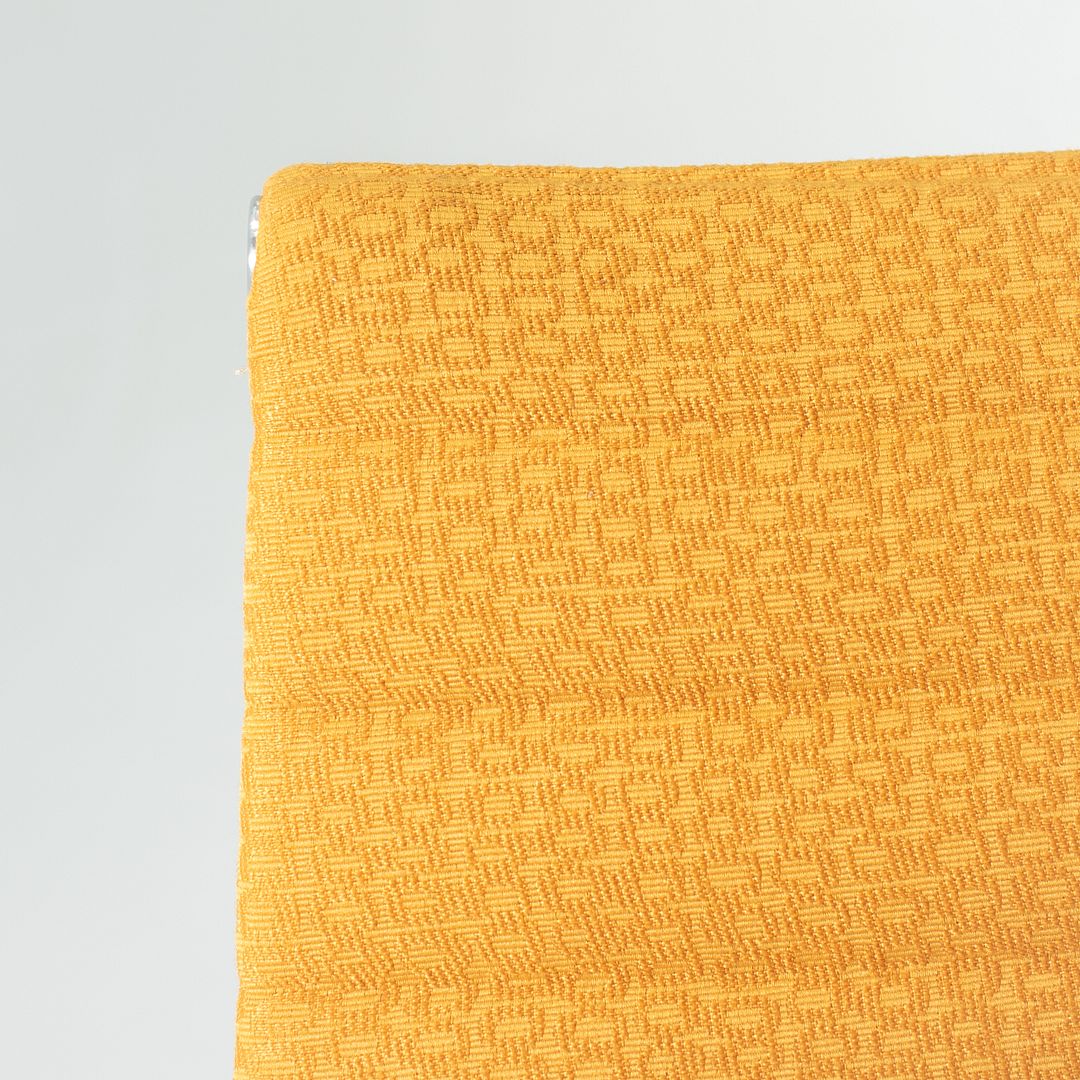 2015 Eames Aluminum Group Management Chair by Charles and Ray Eames for Herman Miller in Yellow Coil Fabric