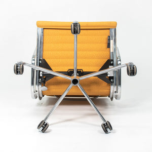 2015 Eames Aluminum Group Management Chair by Charles and Ray Eames for Herman Miller in Yellow Coil Fabric