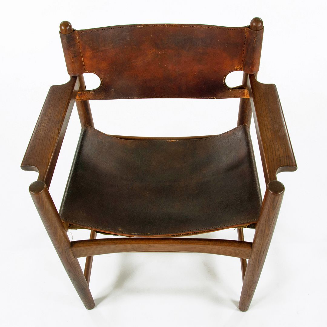 1960s Spanish Dining Chair Model 3238 by Børge Mogensen for CI Designs in Oak and Leather