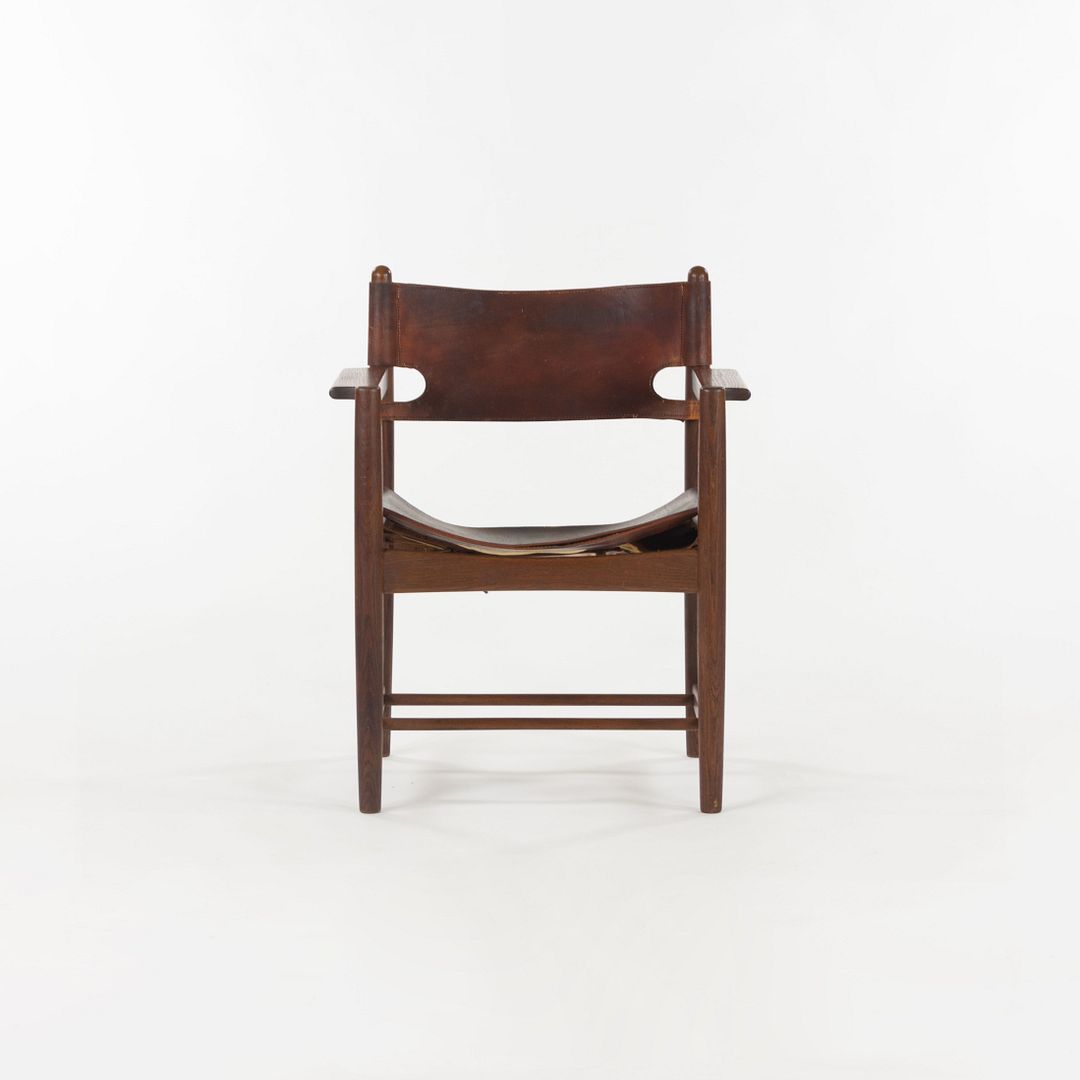 1960s Spanish Dining Chair Model 3238 by Børge Mogensen for CI Designs in Oak and Leather