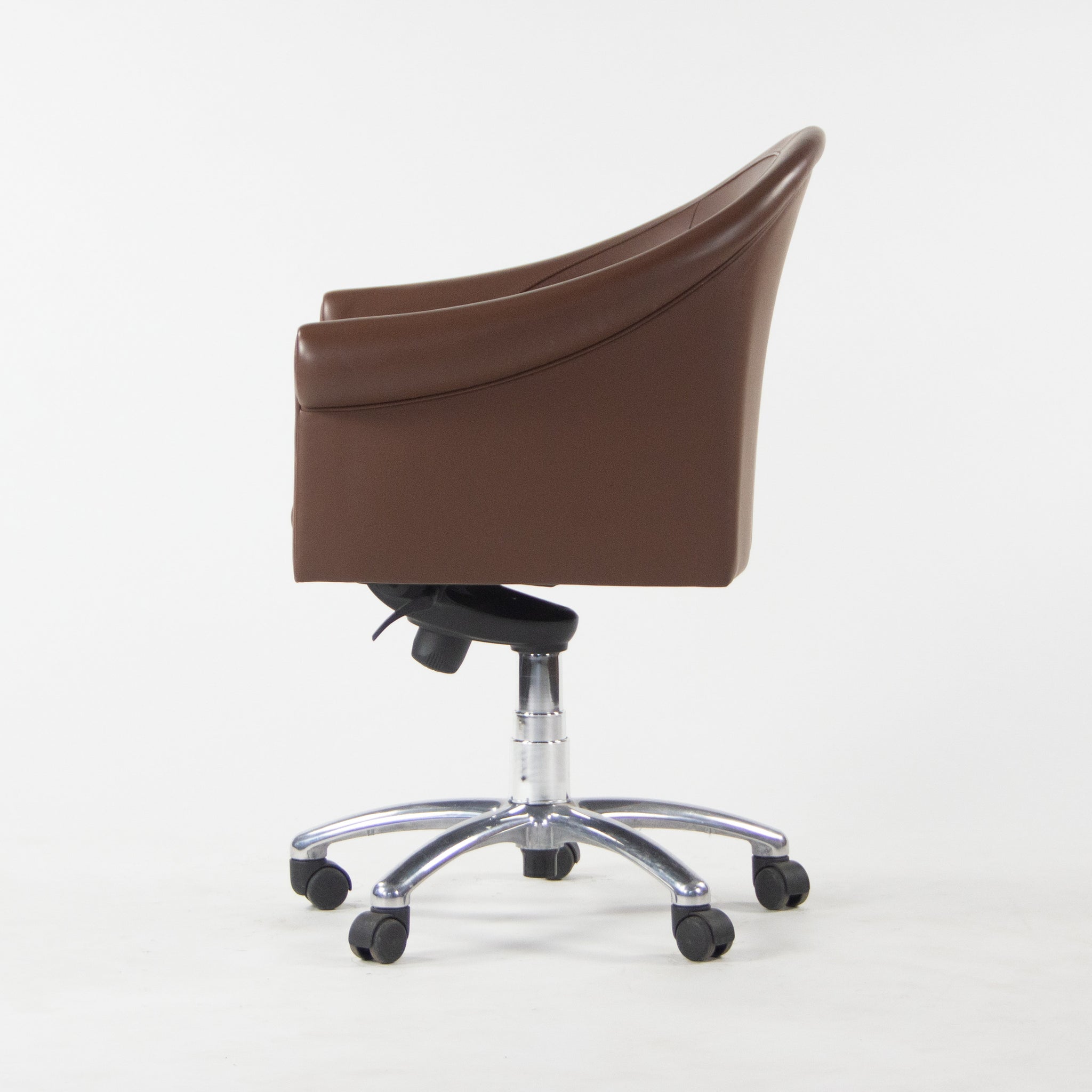 SOLD Poltrona Frau Brown Leather Luca Scacchetti Sinan Office Desk Chair Two Available