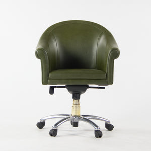 SOLD Poltrona Frau Green Leather Luca Scacchetti Sinan Office Desk Chair Mult Avail