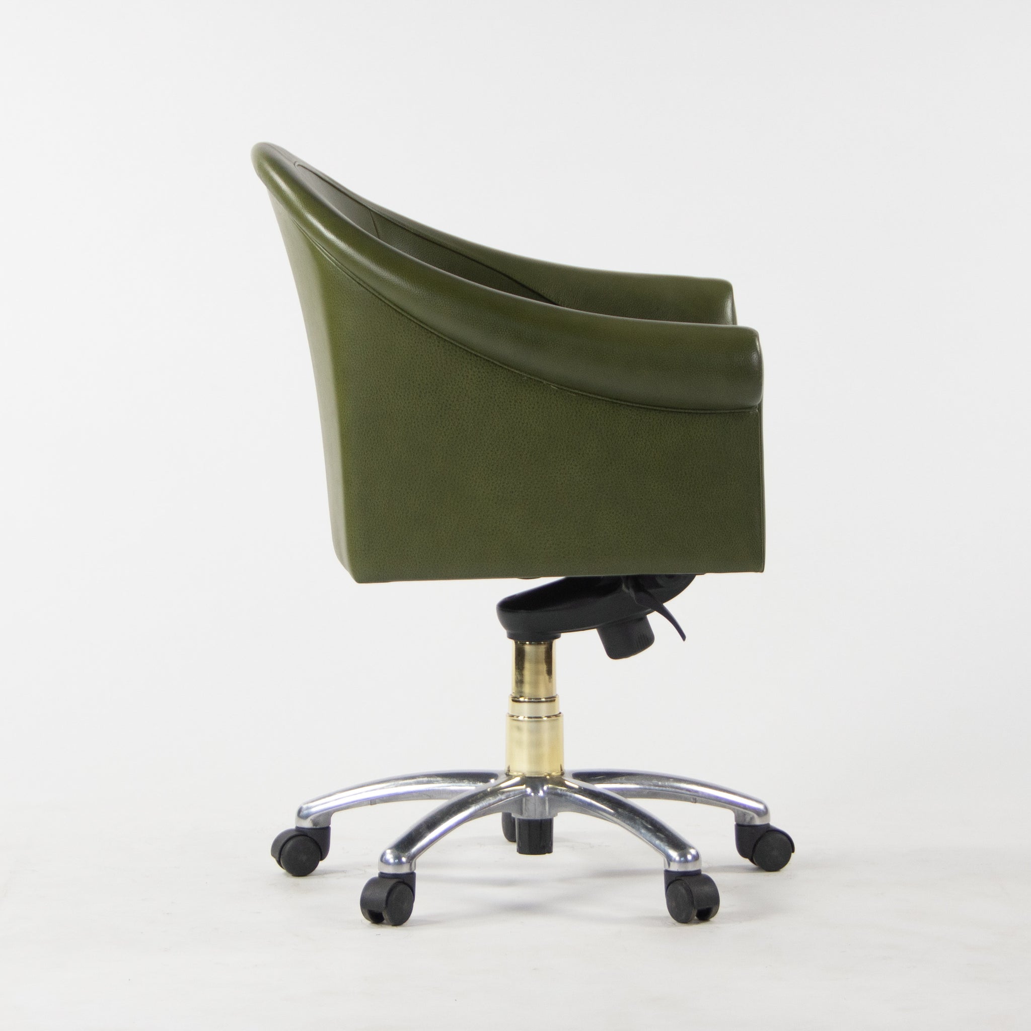 SOLD Poltrona Frau Green Leather Luca Scacchetti Sinan Office Desk Chair Mult Avail