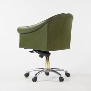 SOLD Poltrona Frau Green Leather Luca Scacchetti Sinan Office Desk Chair Mult Avail