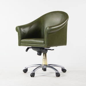 SOLD Poltrona Frau Green Leather Luca Scacchetti Sinan Office Desk Chair Mult Avail