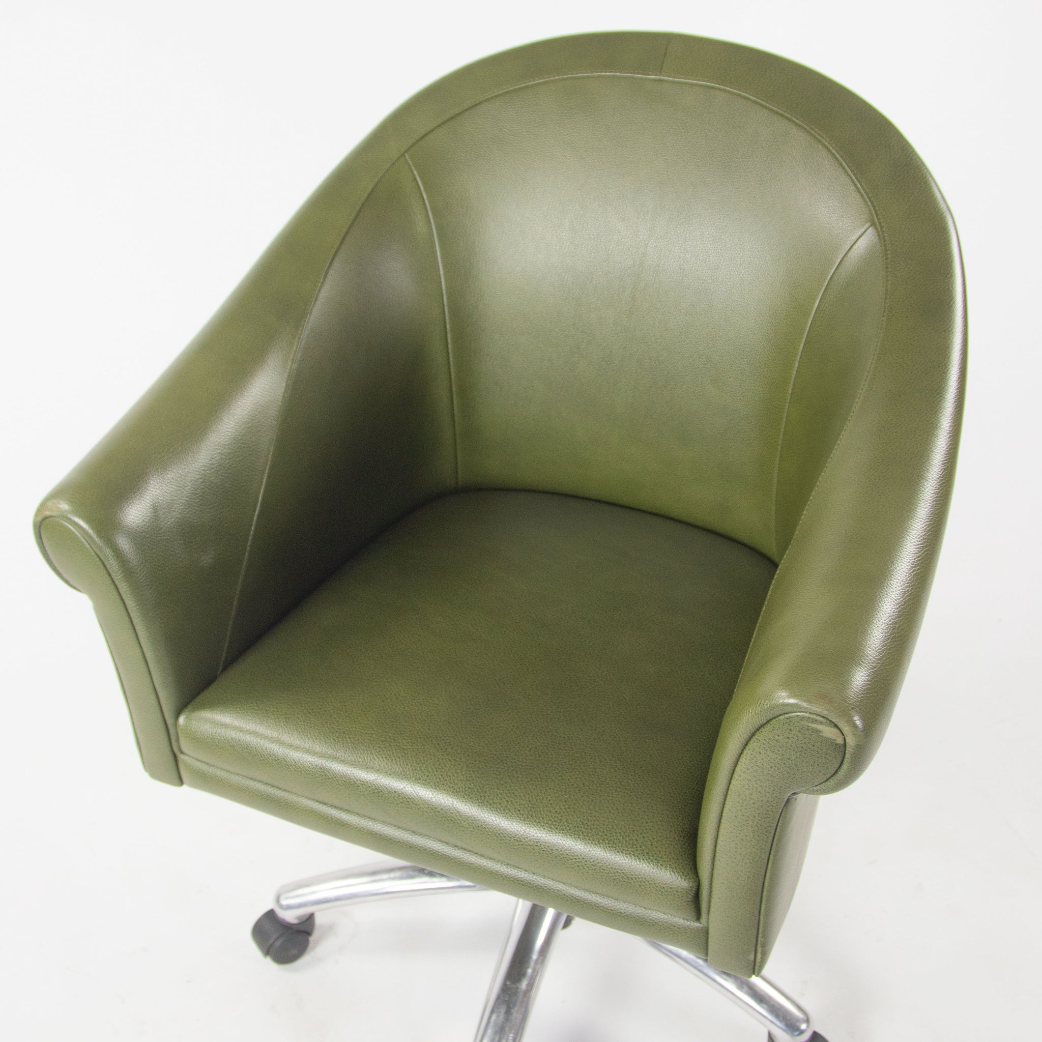 SOLD Poltrona Frau Green Leather Luca Scacchetti Sinan Office Desk Chair Mult Avail