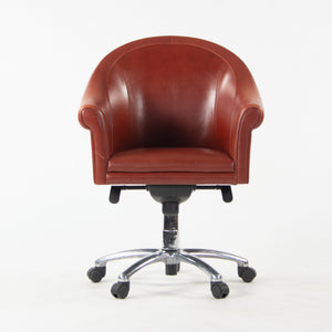 SOLD Poltrona Frau Red Leather Luca Scacchetti Sinan Office Desk Chair Multiples Available