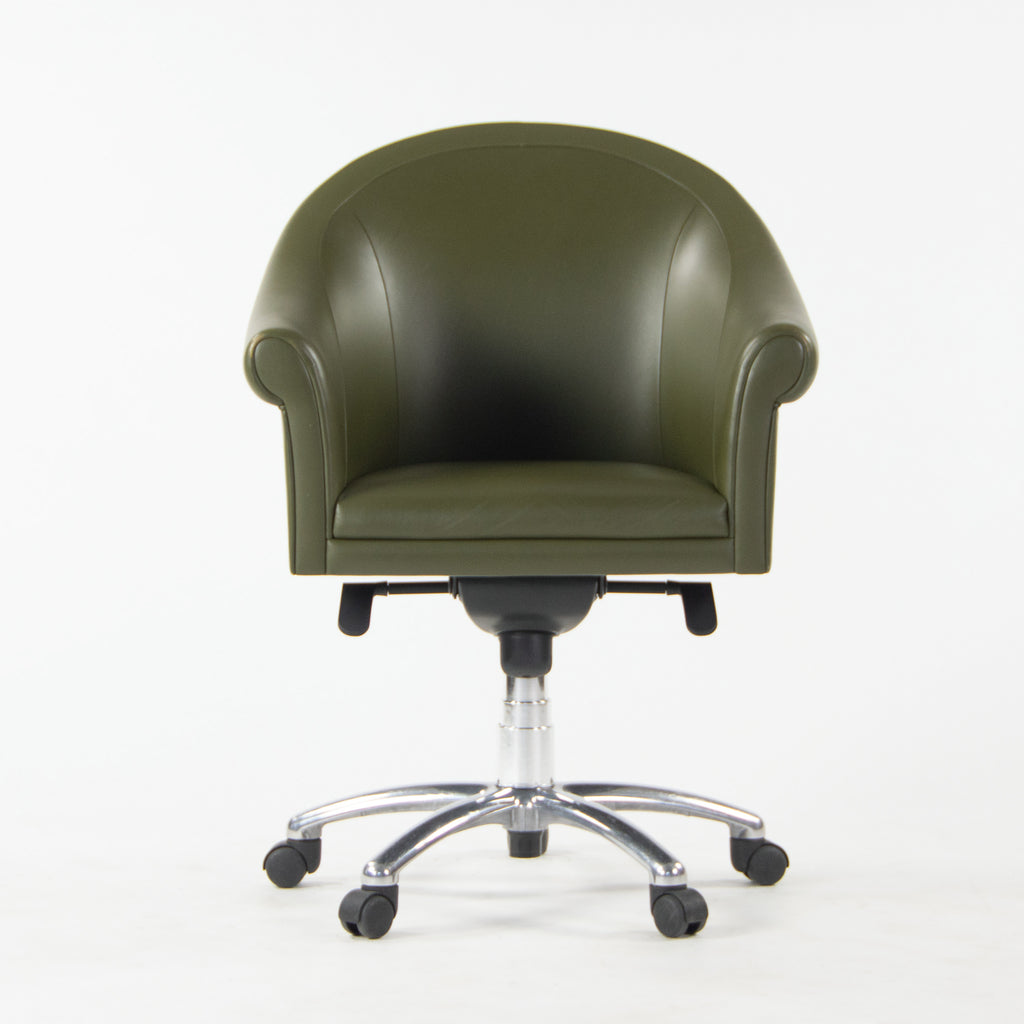 SOLD Poltrona Frau Green Leather Luca Scacchetti Sinan Office Desk Chair Multiples Available