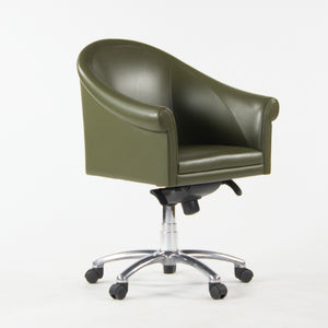 SOLD Poltrona Frau Green Leather Luca Scacchetti Sinan Office Desk Chair Multiples Available