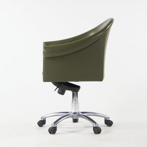 SOLD Poltrona Frau Green Leather Luca Scacchetti Sinan Office Desk Chair Multiples Available