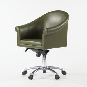 SOLD Poltrona Frau Green Leather Luca Scacchetti Sinan Office Desk Chair Multiples Available