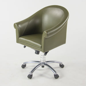 SOLD Poltrona Frau Green Leather Luca Scacchetti Sinan Office Desk Chair Multiples Available