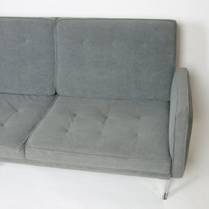 SOLD Florence Knoll Parallel Bar Three Seat Sofa Model 57 With New Gray Upholstery