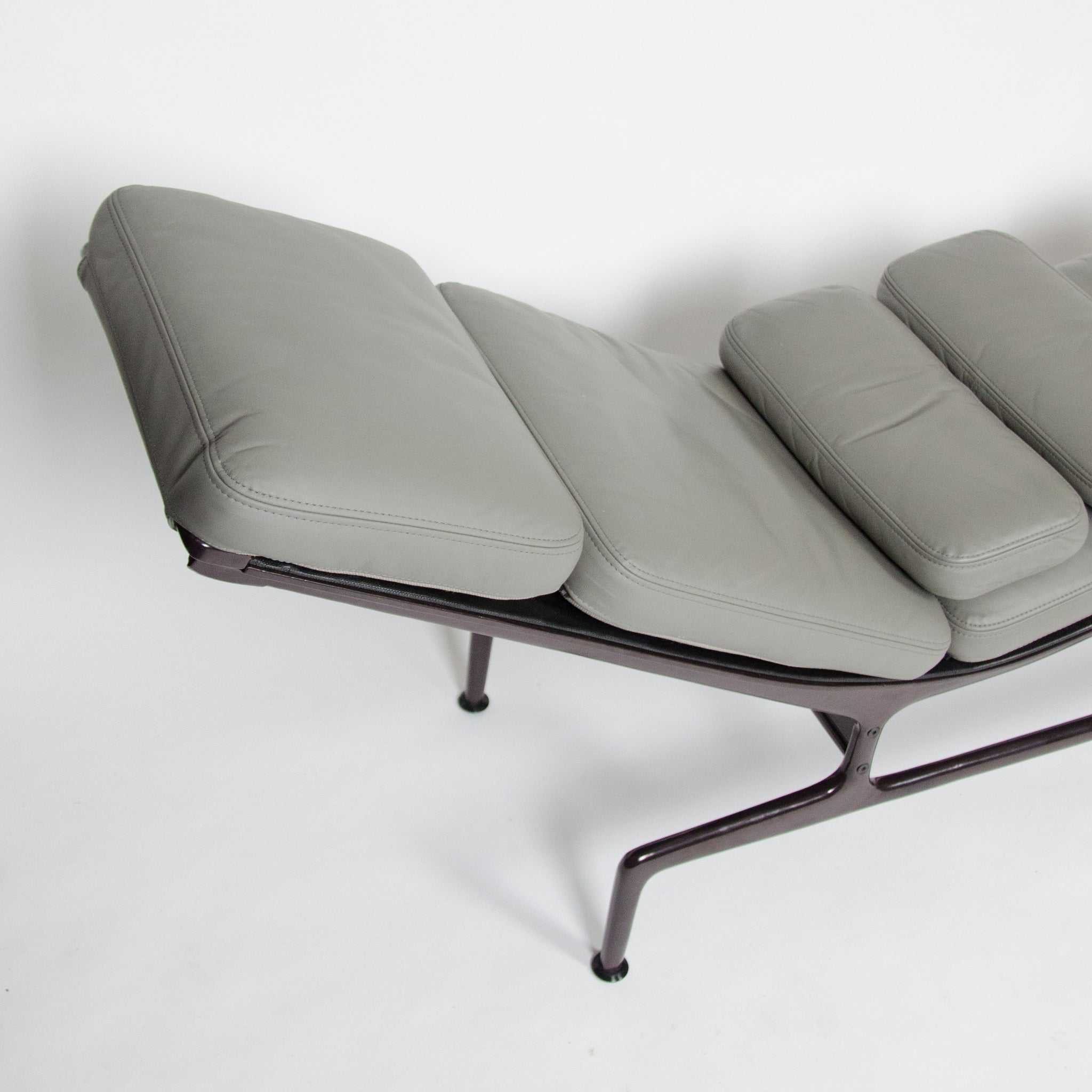 SOLD Eames Herman Miller Billy Wilder Gray and Eggplant Chaise Lounge Chair MINT