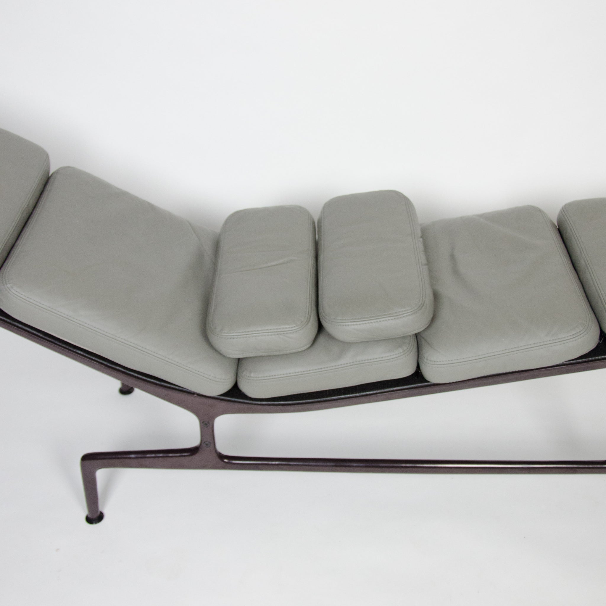 SOLD Eames Herman Miller Billy Wilder Gray and Eggplant Chaise Lounge Chair MINT