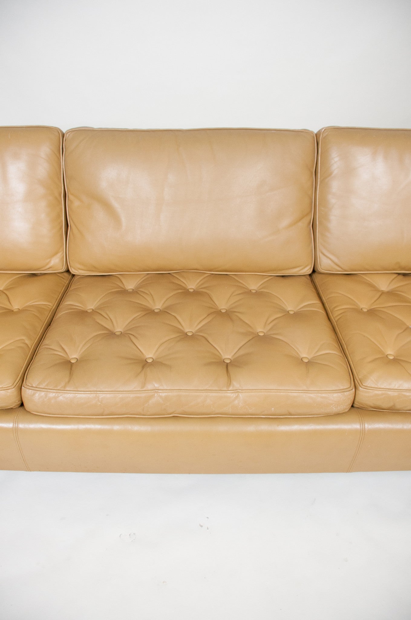 SOLD Mies Van Der Rohe For Knoll Leather Sofa Vintage RARE