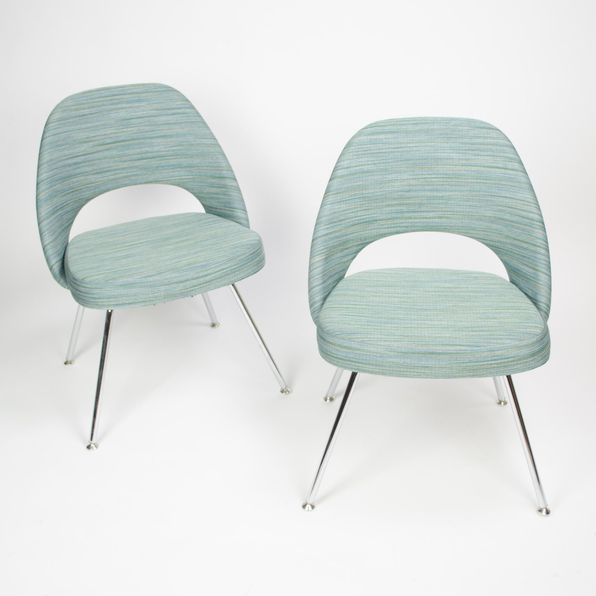 SOLD 2011 Knoll Eero Saarinen Armless Executive Chairs Fabric Sets Avail MINT!