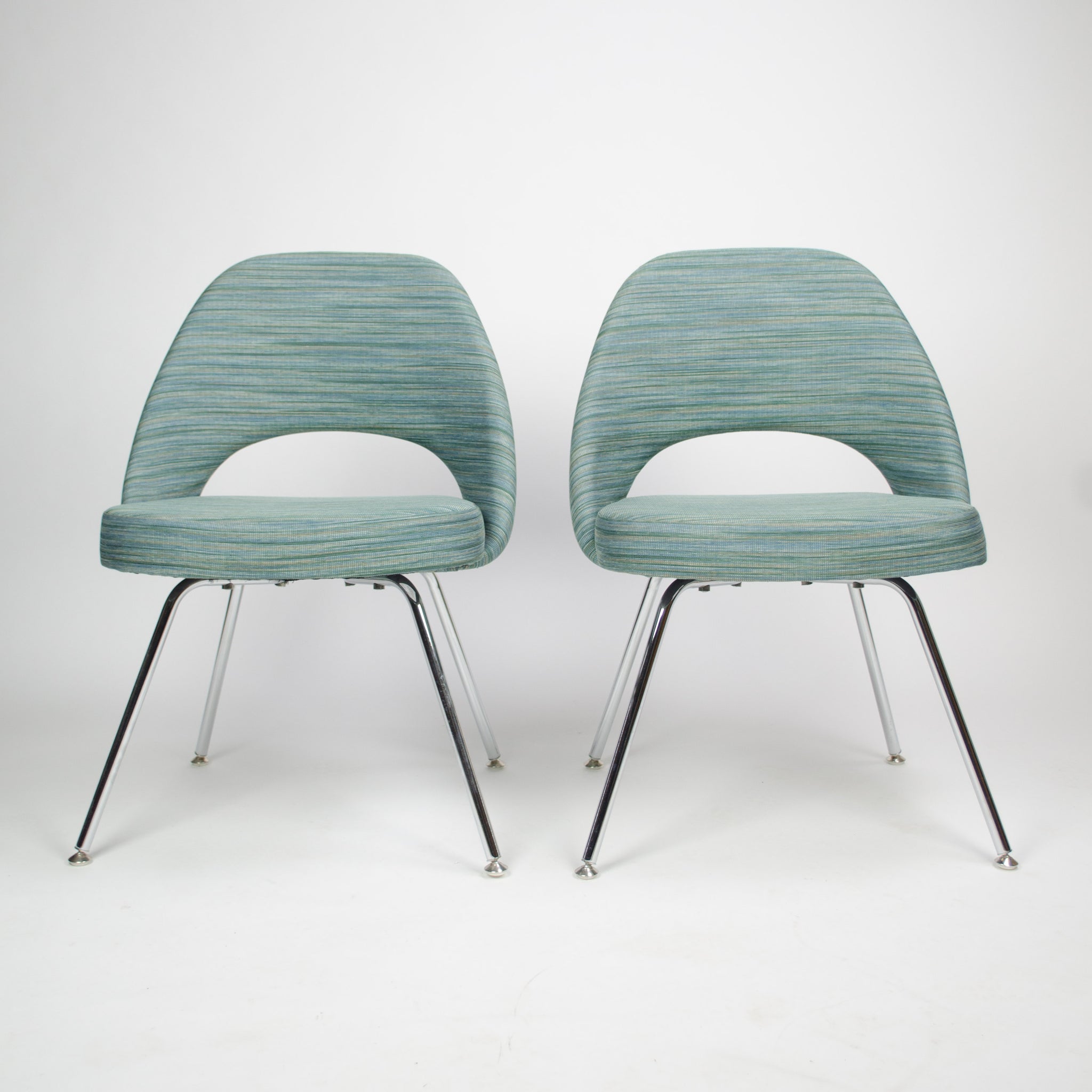 SOLD 2011 Knoll Eero Saarinen Armless Executive Chairs Fabric Sets Avail MINT!