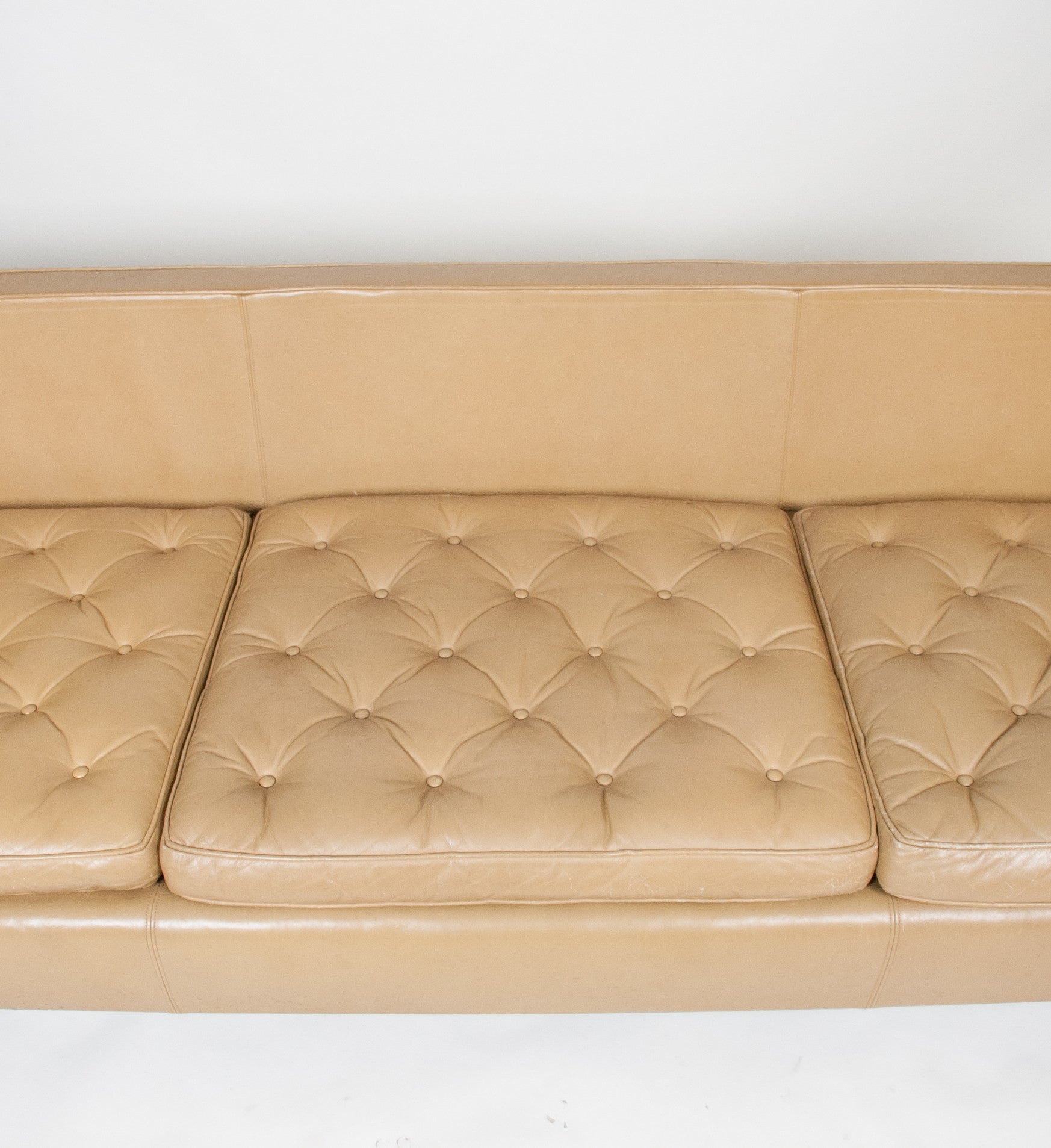 SOLD Mies Van Der Rohe For Knoll Leather Sofa Vintage RARE