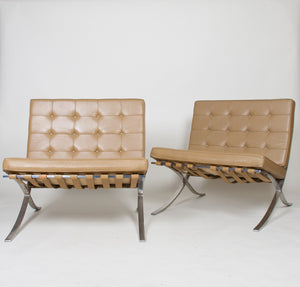 SOLD Knoll Mies Van Der Rohe Barcelona Chairs Stainless 2 Available