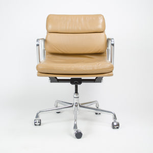 SOLD 2000's Tan Eames Herman Miller Soft Pad Aluminum Group Desk Chairs 8 Available