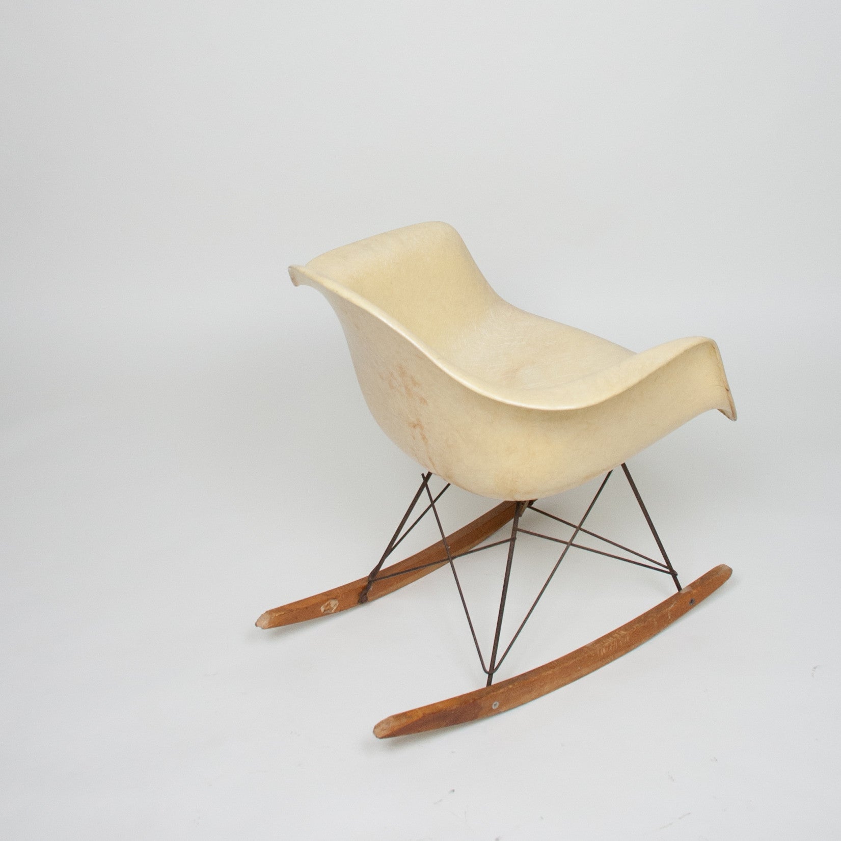 SOLD Eames Herman Miller Zenith Rope Edge Ankle Breaker Original Rocker Rocking Chair Marked