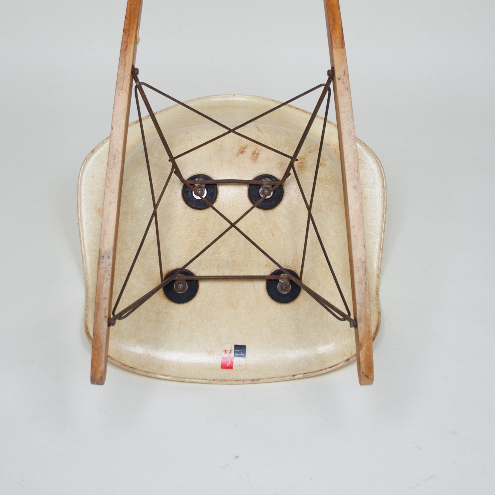 SOLD Eames Herman Miller Zenith Rope Edge Ankle Breaker Original Rocker Rocking Chair Marked