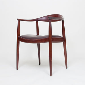 SOLD Hans Wegner Round The Chair Johannes Hansen For Knoll Vintage Teak Armchair