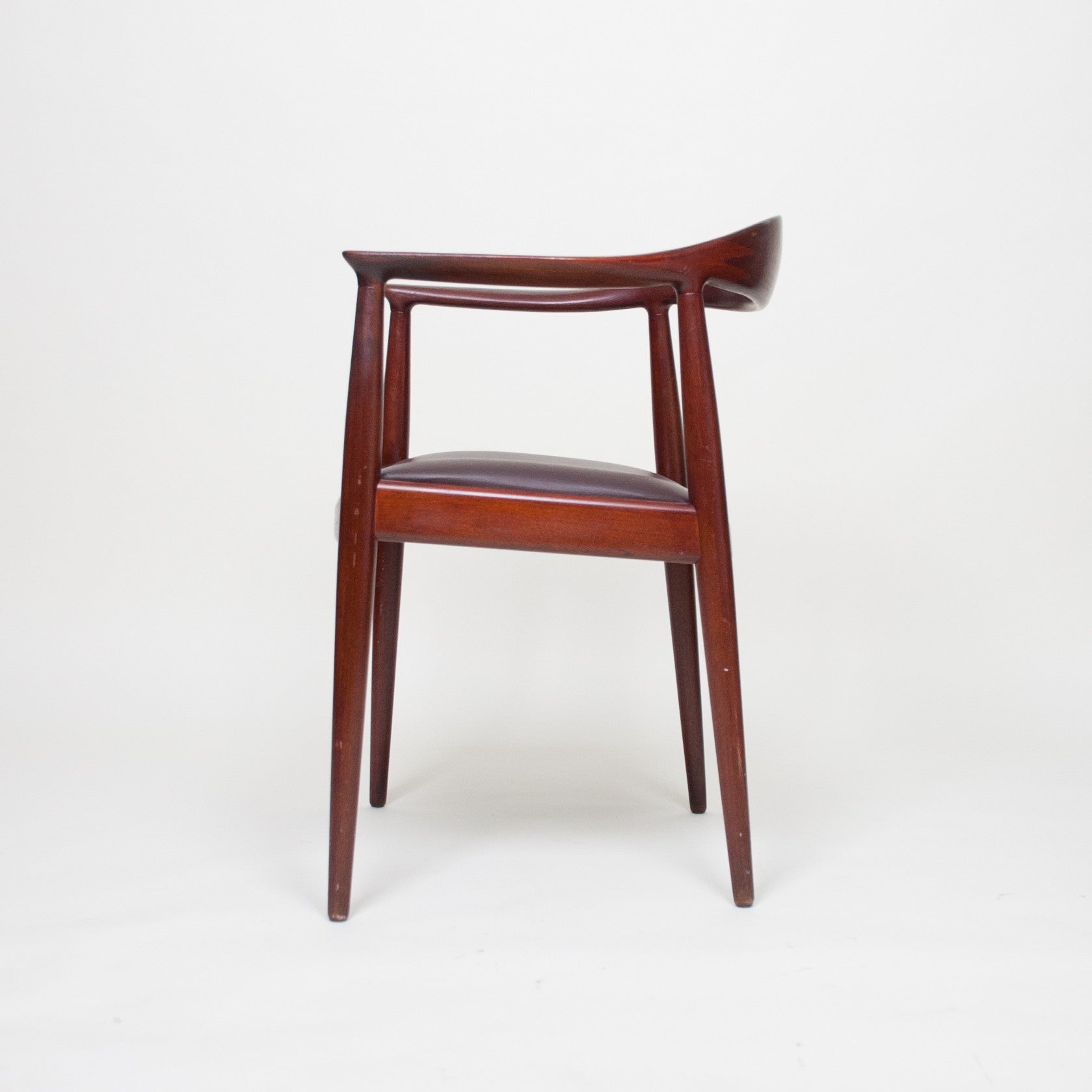 SOLD Hans Wegner Round The Chair Johannes Hansen For Knoll Vintage Teak Armchair