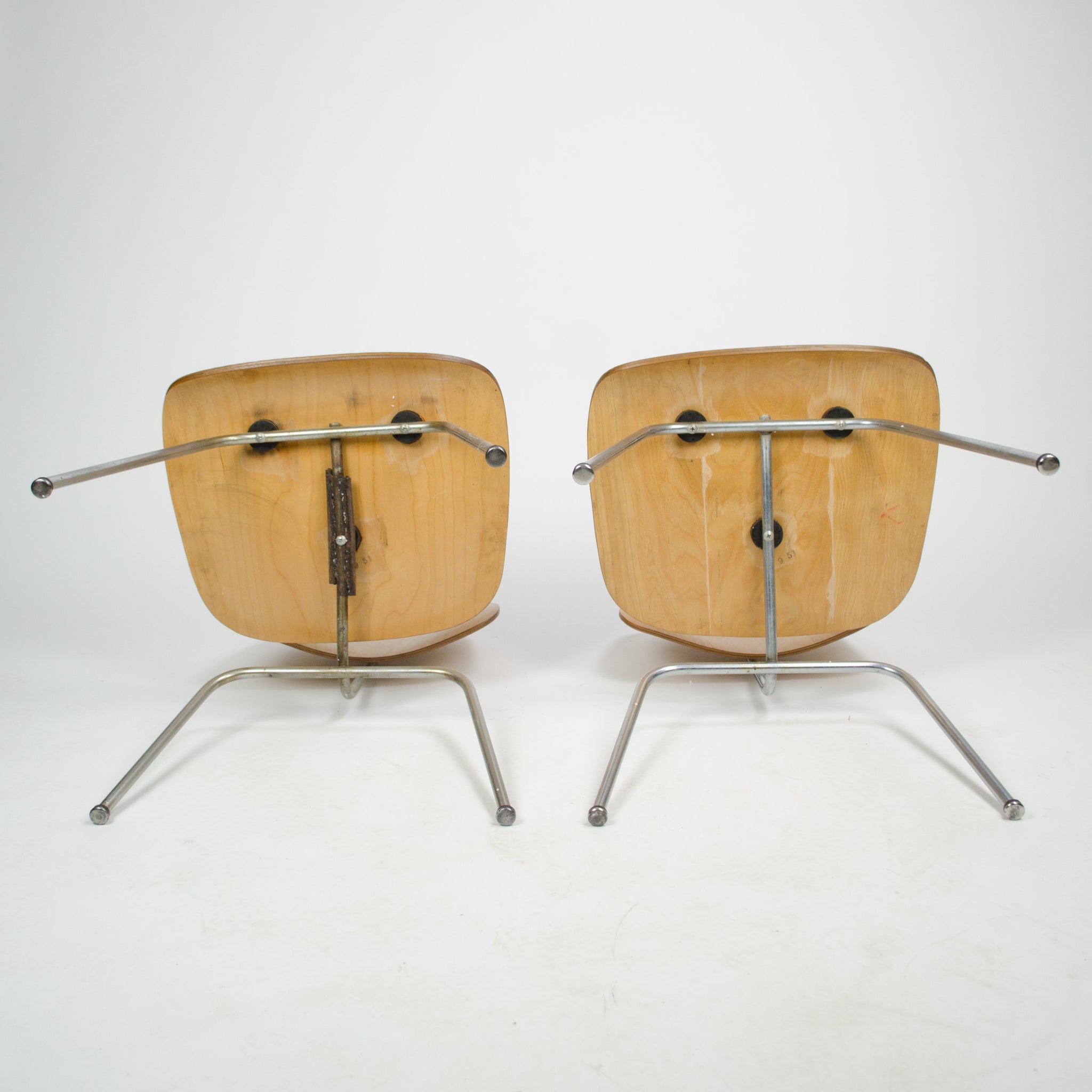 SOLD Pair of Eames for Herman Miller 1951 DCM Dining Chairs Maple Natural (Price for pair)