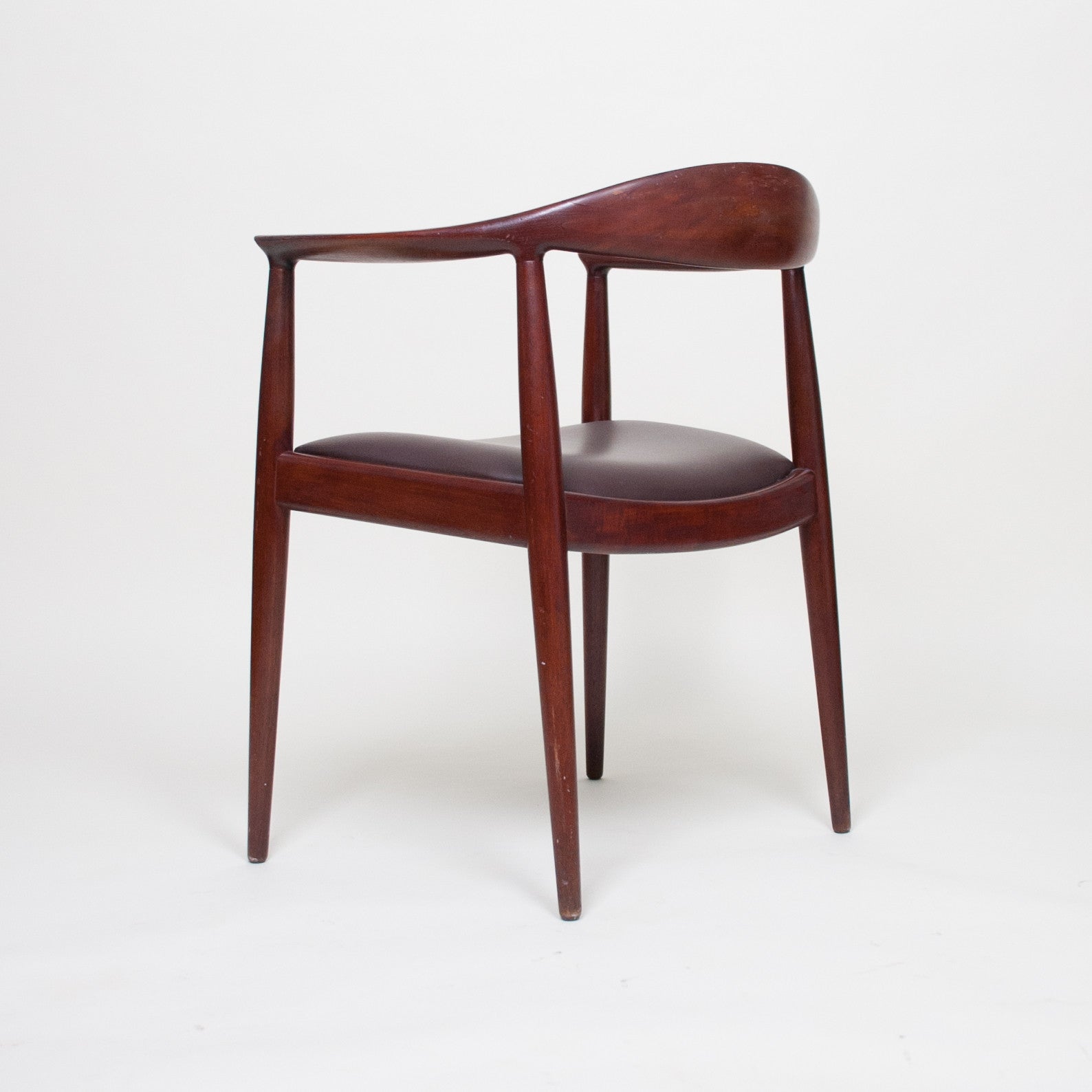 SOLD Hans Wegner Round The Chair Johannes Hansen For Knoll Vintage Teak Armchair