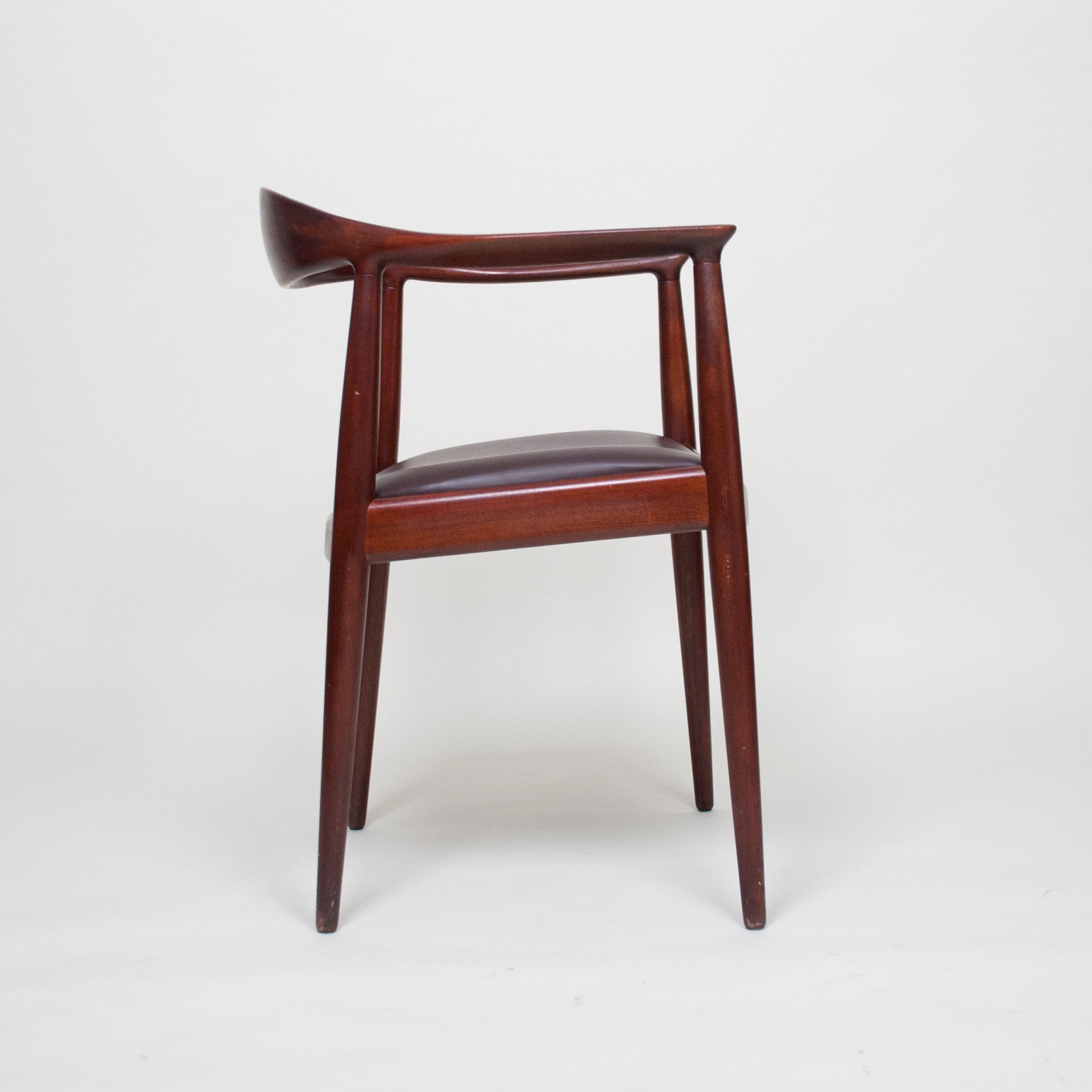 SOLD Hans Wegner Round The Chair Johannes Hansen For Knoll Vintage Teak Armchair